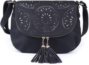 img 4 attached to Women's Crossbody Handbags with Tassels: Designer Shoulder Bags and Wallets