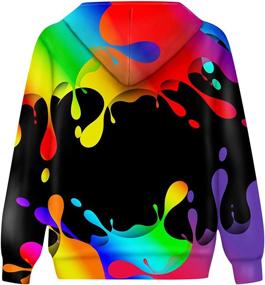 img 3 attached to Linnhoy 3D Digital Printed Kids Hoodies: Stylish Sweatshirts for Boys and Girls (6-15 Years)