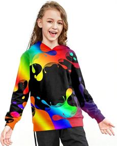 img 1 attached to Linnhoy 3D Digital Printed Kids Hoodies: Stylish Sweatshirts for Boys and Girls (6-15 Years)