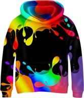 linnhoy 3d digital printed kids hoodies: stylish sweatshirts for boys and girls (6-15 years) logo