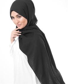 img 1 attached to 🧣 InEssence New Cotton Scarf Ladies Wrap Large Hijab: Embrace Chic Style and Comfort