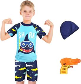 img 2 attached to 👙 ZukoCert Sunsuit Swimwear Swimsuits 01QCKL XL: Stylish Boys' Clothing for Swim