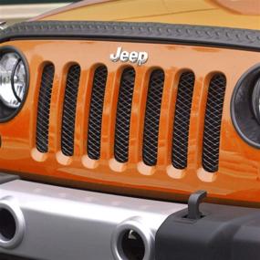 img 1 attached to 🚙 Rugged Ridge 11401.31 Grille Insert, Black Mesh for 07-18 Jeep Wrangler JK