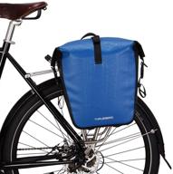 thrlegbird waterproof bicycle pannier bag: side storage for cycling touring with adjustable hooks logo