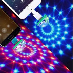 img 2 attached to 🎉 USB Mini Disco Lights: Colorful Stage DJ Magic Ball Lights for Birthday Party, Christmas & Wedding Décor - USB Port Power - 2-pcs Pack