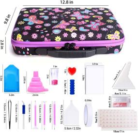 img 1 attached to 📦 IOOSTAR 60-Slot Diamond Painting Storage Box Diamond Art Containers with Tools | Diamond Painting Accessories Portable Bag for Embroidery | YNCGJ031 Kit