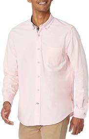 img 2 attached to 🧔 Nautica Solid Oxford Men's Shirt with Buttoned Sleeves