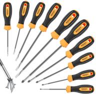 boenfu 10-piece magnetic screwdriver set with carry bag - phillips and slotted cross tip screwdrivers for home repair & improvement - 2mm to 6mm sizes - handy tool kit for crafts & security screws logo
