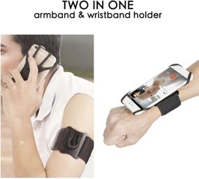 img 3 attached to 📱 2in1 Phone Armband and Wristband Holder by Sancore - Detachable Running Accessories for iPhone 11 to 12 Pro Max Mini XS Plus, Galaxy S20 Ultra, S10 Note 20 & More - Ideal for Running, Cycling, Fishing, Walking