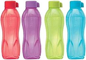 img 1 attached to 💧 High-Quality Tupperware Aqua Safe ECO Sports 500ml Water Bottles – Set of 4, Original Design