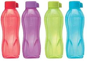 img 3 attached to 💧 High-Quality Tupperware Aqua Safe ECO Sports 500ml Water Bottles – Set of 4, Original Design