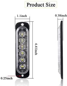 img 3 attached to 🚨 DIBMS LED Emergency Strobe Lights for Vehicles - 8x Amber White 6 LED Flashing Light Caution Construction Hazard - Surface Mount for Car Truck Van Off Road ATV SUV