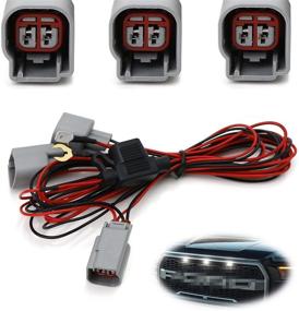 img 4 attached to IJDMTOY LED Front Grille Marker Lights Daylight DRL Enable Wiring Harness Compatible With 2010-2014 &Amp