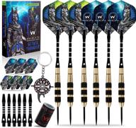 🎯 elevate your game with the whimlets steel tip darts set - premium professional steel-tipped darts for dartboard, featuring brass barrels and bonus aluminum shafts, o-rings, flights, dart tool, sharpener, and stylish gift case - darts metal tip set логотип