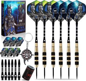 img 4 attached to 🎯 Elevate Your Game with the Whimlets Steel Tip Darts Set - Premium Professional Steel-Tipped Darts for Dartboard, Featuring Brass Barrels and Bonus Aluminum Shafts, O-Rings, Flights, Dart Tool, Sharpener, and Stylish Gift Case - Darts Metal Tip Set