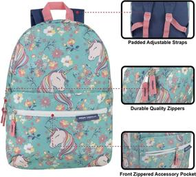 img 3 attached to 🎒 Colorful and Comfy: Trailmaker Printed Backpack with Padded Unicorns