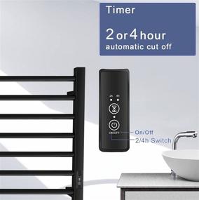 img 1 attached to 🔥 Bbee.tech Heated Towel Rack: Wall Mounted Towel Warmer with Timer for a Luxurious Bathroom Experience