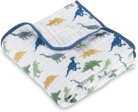 img 4 attached to 🦖 Dinosaur Muslin Quilts by LollyBanks: 100% Cotton Nursery & Crib Blankets for Kids (Boy and Girl). Super Soft, Lightweight, and Large Size 47"x47" for Baby, Infant, Toddler, and Kid.