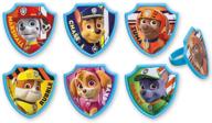 🐾 paw patrol ruff rescue cupcake rings: 24 count decopac delights logo