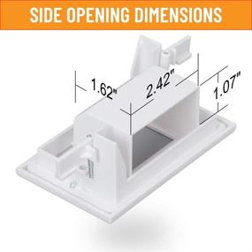 img 2 attached to Enhance Your Home Decor with Wi4You Cable Wall Plate 🔌 2 Pack - Easy Mount Wings, Low Voltage Side Opening - WI1010-2