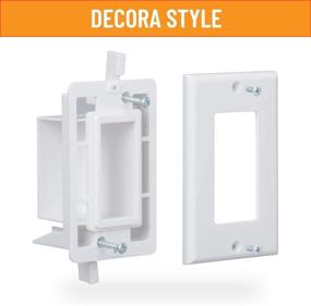 img 3 attached to Enhance Your Home Decor with Wi4You Cable Wall Plate 🔌 2 Pack - Easy Mount Wings, Low Voltage Side Opening - WI1010-2