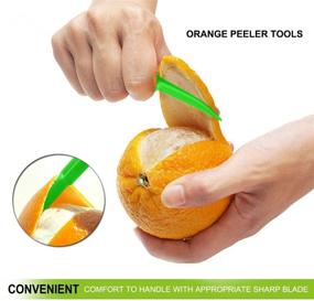 img 3 attached to 🍊 Plastic Orange Peeler Cutter Tools - Citrus Peel Slicer & Opener Remover - Fruit Vegetable Knife - Kitchen Gadget & Cooking Accessory - 2 Pack