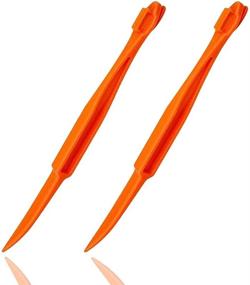 img 4 attached to 🍊 Plastic Orange Peeler Cutter Tools - Citrus Peel Slicer & Opener Remover - Fruit Vegetable Knife - Kitchen Gadget & Cooking Accessory - 2 Pack