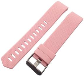 img 3 attached to MyFitBands Strap For Fitbit Charge 2 Replacement Sports Band Metal Clasp - Pink Small