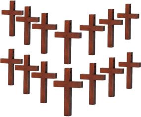 img 4 attached to Colorful Halloween Wood Cross Pendants: 🎃 Perfect for DIY Jewelry & Party Crafts