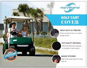 img 3 attached to 🏌️ Durable Outdoor Golf Cart Cover for EZ GO, Club Car, Yamaha - Dust-Proof, Anti-UV, Extra PVC Coating by moveland