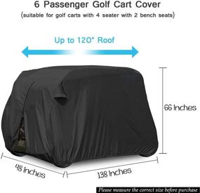 img 1 attached to 🏌️ Durable Outdoor Golf Cart Cover for EZ GO, Club Car, Yamaha - Dust-Proof, Anti-UV, Extra PVC Coating by moveland