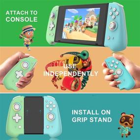 img 3 attached to 🎮 Enhanced Wireless Switch Controller for Nintendo Switch: Animal Crossing Joycon Replacement with Motion Vibration, Turbo Speed, and Gyro Axis Support