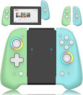 🎮 enhanced wireless switch controller for nintendo switch: animal crossing joycon replacement with motion vibration, turbo speed, and gyro axis support logo