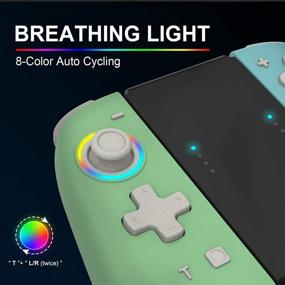 img 2 attached to 🎮 Enhanced Wireless Switch Controller for Nintendo Switch: Animal Crossing Joycon Replacement with Motion Vibration, Turbo Speed, and Gyro Axis Support