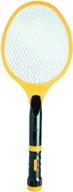 🪰 beastron bug zapper: usb rechargeable electric fly swatter with 3000v, led light, & large 2 layer mesh - yellow logo