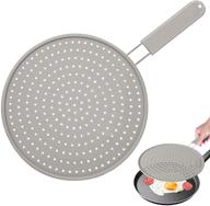 tmedw 4-in-1 silicone splatter screen: 11 inch grease splatter guard, cooling mat, drain board, and strainer - non-stick, food safe, high heat resistant pan cover logo