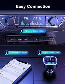 img 1 attached to 🚗 Sebigy Upgraded Bluetooth Car Adapter with Type-C PD 20W Quick Charge, FM Transmitter Radio Receiver, Wireless MP3 Player Car Kit with LED Display, Supports Siri, Google Assistant, U Disk, and TF Card