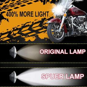 img 2 attached to 🏍️ Akmties мотоцикл фара 5.75 дюймов 5 3/4" круглая LED проекционная фара - идеально подходит для мотоциклов Street Bob Sportster Wide Glide Low Rider, хромированная отделка