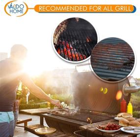 img 1 attached to 🔥 Enhanced Heavy Duty BBQ Grill Brass Cleaning Brush with Built-In Scraper - Large Triple-Headed Design - Ideal for All Smoker Grill Grates, Especially Gentle on Delicate Ceramic Griddles and Porcelain Grill Grates