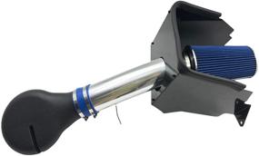 img 4 attached to 🔝 Increase Performance: Cold Air Intake Kit with Filter Heat Shield for Dodge Ram 1500 & 2500 V8 5.2L 5.9L (Blue, 1994-2001, 1994-2002)