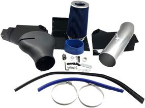 img 2 attached to 🔝 Increase Performance: Cold Air Intake Kit with Filter Heat Shield for Dodge Ram 1500 & 2500 V8 5.2L 5.9L (Blue, 1994-2001, 1994-2002)