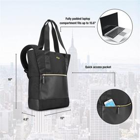 img 3 attached to 🎒 Сумка-рюкзак Solo New York для женщин в черно-золотом цвете, 16X15X4.5" - Изысканное SEO-оптимизированное название продукта.