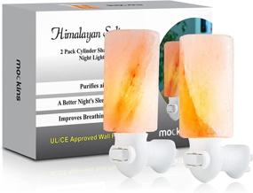 img 4 attached to 🔮 Unique Natural Hand Carved Himalayan Salt Cylinder Night Light Set - Ideal Room Decor with Light Bulb and On/Off Switch