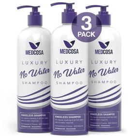 img 4 attached to 🚿 Medcosa Waterless Shampoo: Dry Rinseless Hair Wash for Women & Men - No Water Solution, Ideal for Hospitals & Care Homes (3 pack)