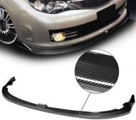 enhance your 08-10 sti with dna motoring 2-pu-516-pcf 3pc carbon fiber look front bumper lip and vertical stabilizers replacement logo