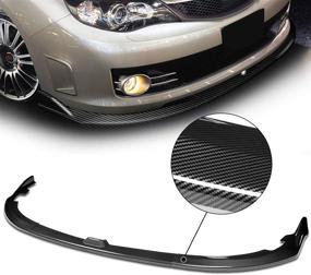 img 4 attached to Enhance your 08-10 STI with DNA Motoring 2-PU-516-PCF 3Pc Carbon Fiber Look Front Bumper Lip and Vertical Stabilizers Replacement