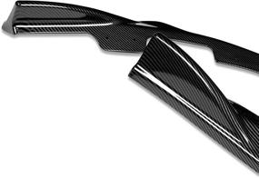 img 1 attached to Enhance your 08-10 STI with DNA Motoring 2-PU-516-PCF 3Pc Carbon Fiber Look Front Bumper Lip and Vertical Stabilizers Replacement