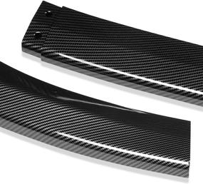 img 2 attached to Enhance your 08-10 STI with DNA Motoring 2-PU-516-PCF 3Pc Carbon Fiber Look Front Bumper Lip and Vertical Stabilizers Replacement