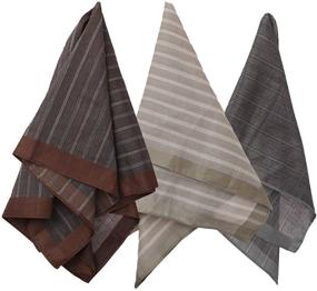 img 4 attached to 🎁 Exquisite YEA0203 Stripes Present Pocket Squares - Elevate Your Style!