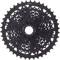 🖤 black microshift advent cassette - 9-speed, 11-42t, ed coated alloy large cog logo